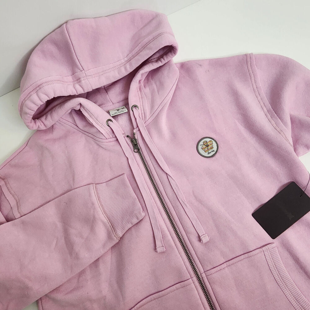 Hurley Fleece Full Zip Jacket with Hood Lavender Women's SZ M -‎ NWT